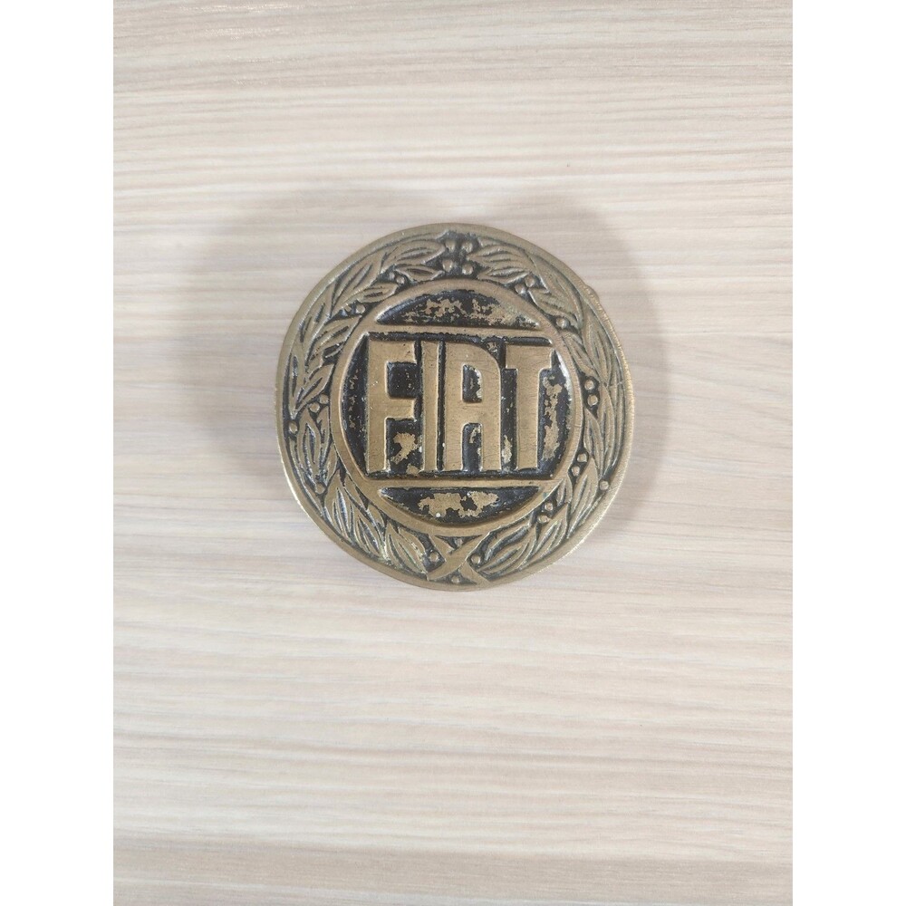 Fiat Belt Buckle Marked Solid Brass Vintage Automobile Co. Vintage‎